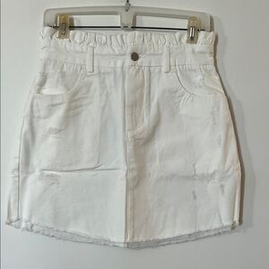 Hayden White Denim Skirt